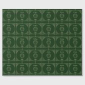 Papier Cadeau Noël élégant (vert) (Plat)