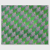 Papier Cadeau Noël Eléphant Sur Vert (Plat)