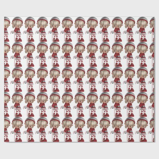 Papier Cadeau Noël Elf (Plat)