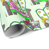 PAPIER CADEAU NOËL EN ATTENTE POUR PÈRE NOËL (Coin rond)