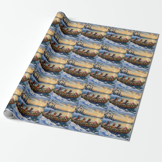 Papier Cadeau Noël en bateau pour Pitbull (Déroulé)
