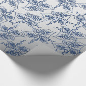 Papier Cadeau Noël en bleu & argent (Coin)