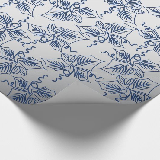 Papier Cadeau Noël en bleu & argent (Coin)