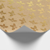 Papier Cadeau Noël en feuille d'or (Coin)