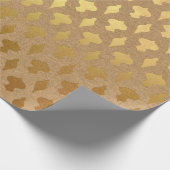 Papier Cadeau Noël en feuille d'or (Coin)