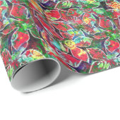 Papier Cadeau Noël en Hawaï (Coin rond)