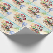 Papier Cadeau Noël en juillet avec SANTA CLAUS (Coin)