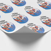 Papier Cadeau Noël en juillet Card Classic Round Sticker Napki (Coin)