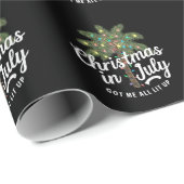 Papier Cadeau Noël en juillet m'a tout illuminé (Coin rond)