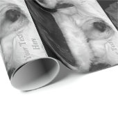 Papier Cadeau Noël endormi d'akita de chien de père Noël de (Coin rond)