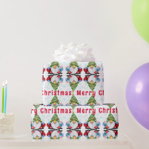 Papier cadeau Noël enrobé avec votre cadeau