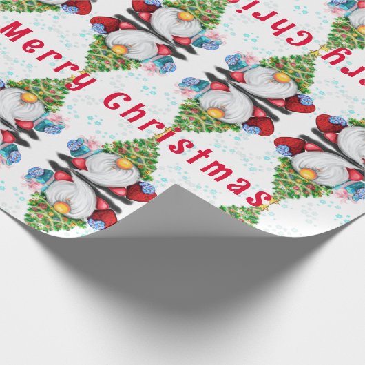 Papier cadeau Noël enrobé avec votre cadeau (Coin)