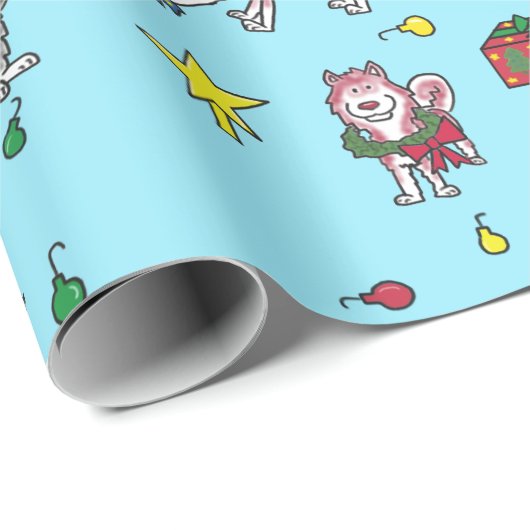 Papier Cadeau Noël enroué (Coin rond)