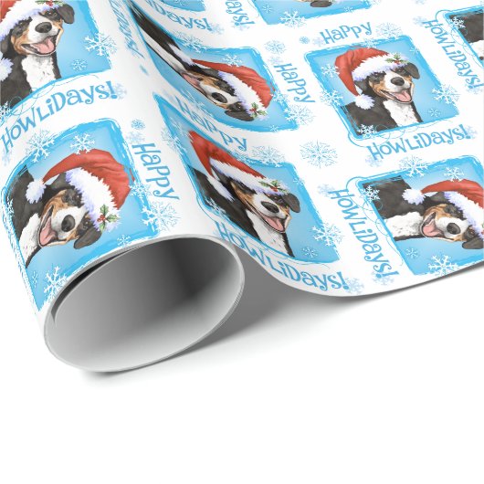 Papier Cadeau Noël Entlebucher (Coin rond)