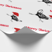 Papier Cadeau Noël enveloppant des poulets de Papier-Père Noël (Coin)