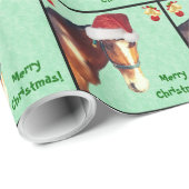 Papier Cadeau Noël équestre (Coin rond)