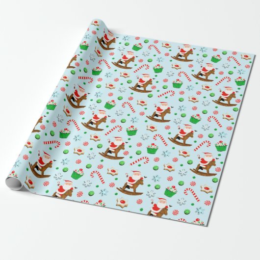 Papier Cadeau Noël équestre (Déroulé)