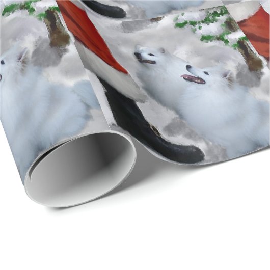 Papier Cadeau Noël Eskimo américain (Coin rond)