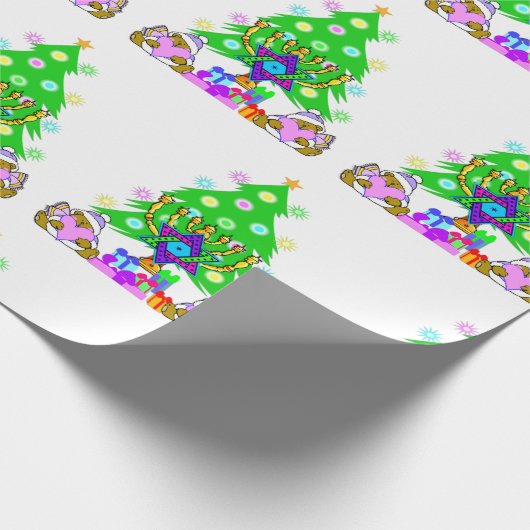 Papier Cadeau Noël et Hanoukka ensemble (Coin)