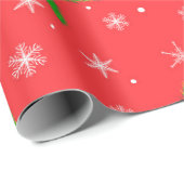 Papier Cadeau Noël et motif du nouvel an (Coin rond)