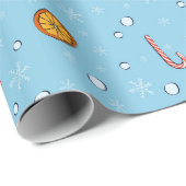 Papier Cadeau Noël et motif du nouvel an (Coin rond)