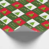 Papier Cadeau Noël étoiles Joyeux script de Noël (Coin)