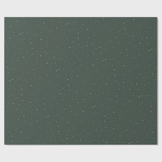 Papier Cadeau Noël étoiles vert blanc mignon amusement emballage (Plat)