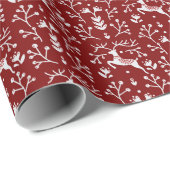 Papier Cadeau Noël Festif Classique Tartan Plaid (Coin rond)