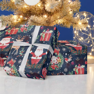 Papier Cadeau Noël Festif Père Noël