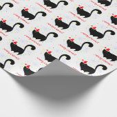 Papier Cadeau Noël festif père Noël Cat Merry Catmas (Coin)