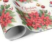 Papier Cadeau Noël, Festive, (Coin rond)