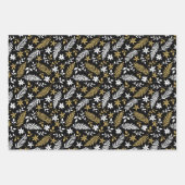 Papier Cadeau Noel Feuille de Black Holly Berries (Devant 3)