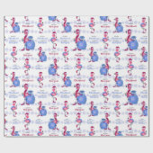 Papier Cadeau Noël Flamant Tropical (Plat)