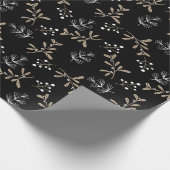 Papier Cadeau Noël floral rustique (Coin)