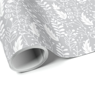 Papier Cadeau Noël florissant Art Noël Holly Leaf Imprimer