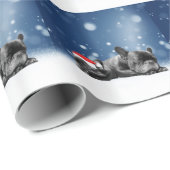 Papier Cadeau Noël Français Chien de taule Chien Chien de Chien  (Coin rond)