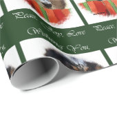 Papier Cadeau Noël français Setter (Coin rond)