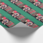 Papier Cadeau Noël - frontière Terrier - Reagan (Coin)