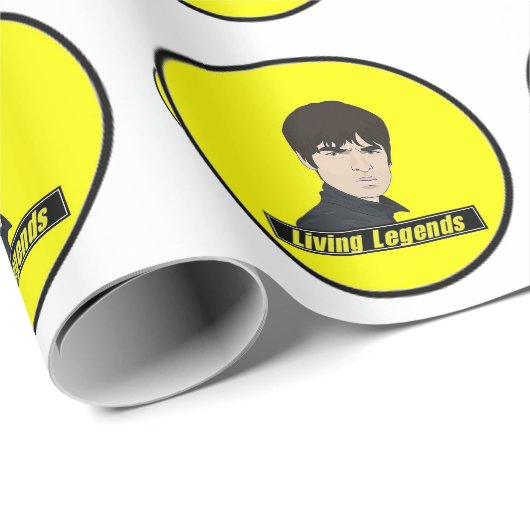 Papier Cadeau Noel Gallagher Vivant Légendes Envelopper Papier (Coin rond)