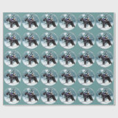 Papier Cadeau Noël Giant Schnauzer (Plat)