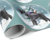 Papier Cadeau Noël Giant Schnauzer (Coin rond)