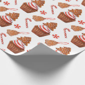 Papier Cadeau Noël Gingerbread Cookie Cupcake (Coin)
