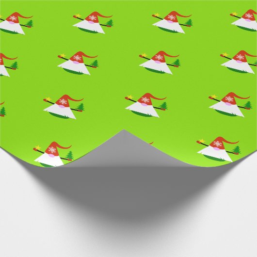 Papier Cadeau Noël Gnome Fêtes (Coin)