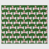 Papier Cadeau Noël Golden Retriever sur le chien os (Plat)