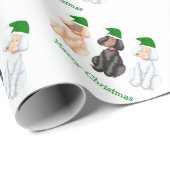 Papier Cadeau Noël Goldendoodles  (Coin rond)