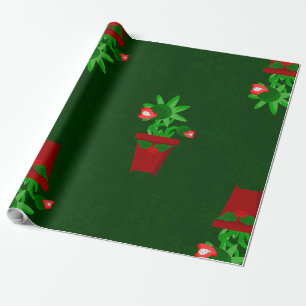 Papier Cadeau noël gothique venus flytrap spookmas