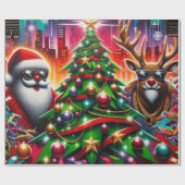Papier Cadeau Noël graffiti (Plat)