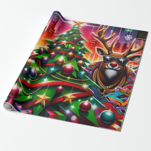 Papier Cadeau Noël graffiti (Déroulé)