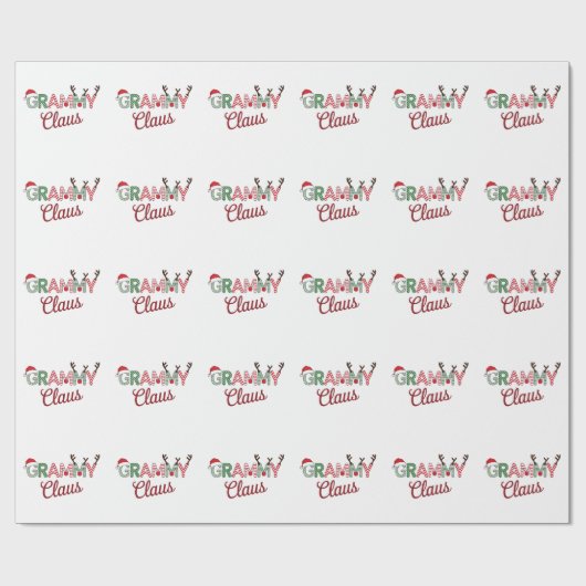 Papier Cadeau Noël Grammy Claus Noël Grand-mère Cadeau Noël (Plat)