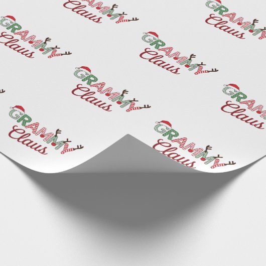 Papier Cadeau Noël Grammy Claus Noël Grand-mère Cadeau Noël (Coin)